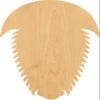 Trilobite Laser Cut Out Wood Shape Craft Supply - 2" view 1