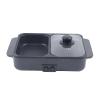 CNCEST 2 in 1 Portable Electric Hot Pot Barbecue Grill Non-Stick Teppanyaki Pan 110V Indoor Hotpot Grill Korean BBQ Combo (Black) view 3