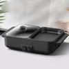 2-in-1 Electric Grill with Hot Pot 1200W 110V, Portable Electric Hot Pot Barbecue Grill Non-Stick Teppanyaki Pan Indoor Multifunctional Hot Pot Split-Design Baking Tray (Black) view 1