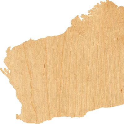 Western Australia Laser Cut Out Wood Shape Craft Supply - 2"