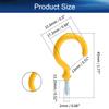Yinpecly 1-1/4 Inch Metal Plastic Coated Screw-in Open Cup Ceiling Hooks Hangers for Clothes Hats Bedrooms Hanging Plants Hardware Yellow Tone 30pcs view 2