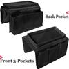 Non-Slip Armchair Caddy with Cup Holder Arm Rest Organizer TV Remote Control Holder Oxford Sofa Tray Chairs Couch Storage Arm Tidy Armrest Bag Bedside Space Saver Bag for Cellphone Magazines Glasses view 4