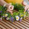 3pcs Green Metal Wire Wreath Rings Frames for DIY Floral Crafts for Christmas Weddings and Events Includes of for Easy Decoration Style view 3