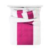 AMAY Colorbar 3 Piece Duvet Cover Set 100% Egyptian Cotton 500 Thread Count with Zipper Closure (1 Duvet Cover 2 Pillow Shams) Alaska Hot Pink Solid view 1