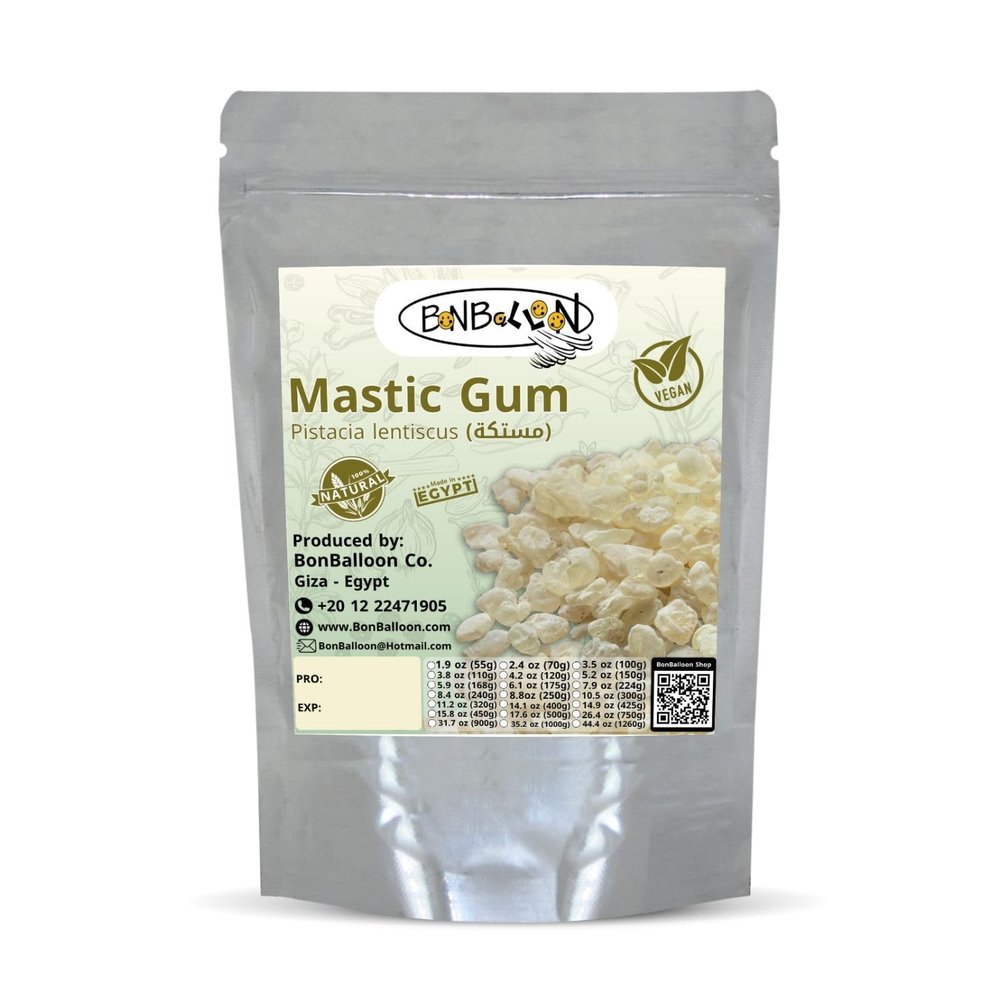 Dried Mastic Gum Natural Pure Mastixa Tears Mestika Mastix Rock Bokhor Eating Beverages Bakerys Beverages Bakerys Cooking Herbal Herb Herbs Arab Arabic Arabian Kosher Halal (8.82 oz / 250 gm)