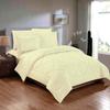 100% Organic Cotton 5 Piece Down Alternative Comforter Set 500 GSM Full/Queen | Ivory Decorative Diamond Pattern Best Comforter Collection-1 Box Stitched Comforter with 4 Pillow Shams view 2