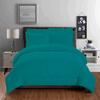 100% Organic Cotton 5 Piece Down Alternative Comforter Set 500 GSM Twin/Twin XL | Teal Decorative Diamond Pattern Best Comforter Collection-1 Box Stitched Comforter with 4 Pillow Shams view 1