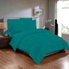 100% Organic Cotton 5 Piece Down Alternative Comforter Set 500 GSM Twin/Twin XL | Teal Decorative Diamond Pattern Best Comforter Collection-1 Box Stitched Comforter with 4 Pillow Shams view 2