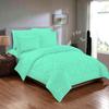 100% Organic Cotton 5 Piece Down Alternative Comforter Set 500 GSM Twin/Twin XL | Aqua Decorative Diamond Pattern Best Comforter Collection-1 Box Stitched Comforter with 4 Pillow Shams view 2