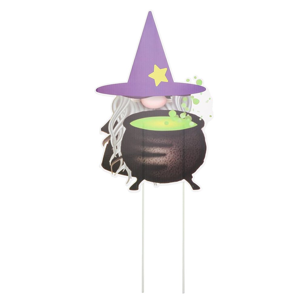 Halloween Yard Witch Yard Stakes Outdoor Lawn Insert for Haunted House Garden Decoration