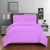 100% Organic Cotton 5 Piece Down Alternative Comforter Set 500 GSM King/Cal-King | Lilac Decorative Diamond Pattern Best Comforter Collection-1 Box Stitched Comforter with 4 Pillow Shams view 1