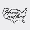 LaModaHome Metal Wall Art Sweet Home USA Black Wall Decor, Living Room, Bedroom, Kitchen, Bathroom Interior Outdoor Decoration, Wall Hanging view 2