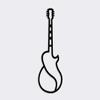 Metal Wall Art Les Paul Black Wall Decor, Living Room, Bedroom, Kitchen, Bathroom Interior Outdoor Decoration, Wall Hanging by LaModaHome view 2