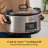Crock-Pot 7-Quart Slow Cooker, Portable Programmable with Timer, Locking Lid, Stainless Steel; an Essential Kitchen Appliance, Perfect for Families and Gatherings view 3