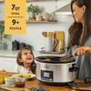 Crock-Pot 7-Quart Slow Cooker, Portable Programmable with Timer, Locking Lid, Stainless Steel; an Essential Kitchen Appliance, Perfect for Families and Gatherings view 4