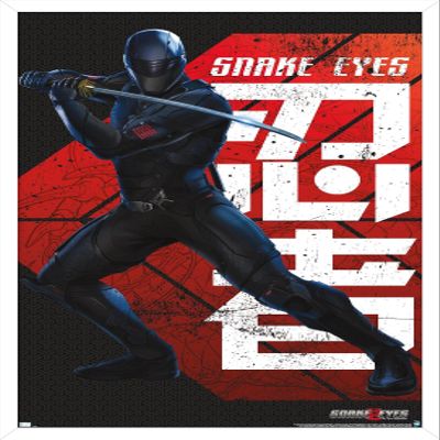 Trends International G.I. Joe: Snake Eyes - Pose Wall Poster, 34L x 22.4W, White Framed Version