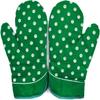 Polish Pottery 29-inch Apron with 2 Mitts Set (Green Theme) + Certificate of Authenticity view 3