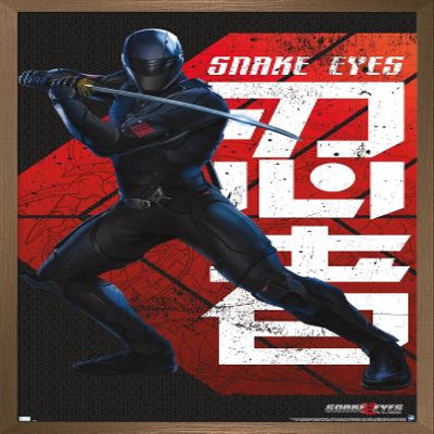Trends International G.I. Joe: Snake Eyes - Pose Wall Poster, 34L x 22.4W, Bronze Framed Version