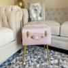 Noori Rug Home - Lux Collection Modern Dove Rectangle Pink Velvet Storage Stool - 20x13.5x19 - Livingroom,Bedroom, Kid's Room, Nursery, Medium view 2