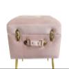Noori Rug Home - Lux Collection Modern Dove Rectangle Pink Velvet Storage Stool - 20x13.5x19 - Livingroom,Bedroom, Kid's Room, Nursery, Medium view 4