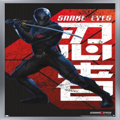 Trends International G.I. Joe: Snake Eyes - Pose Wall Poster, 34L x 22.4W, Silver Framed Version