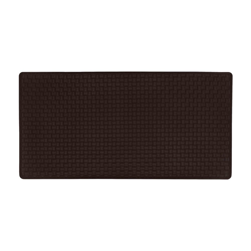 Achim Home Furnishings Woven-Embossed Faux-Leather Anti-Fatigue Mat - 20in x 39in - Black