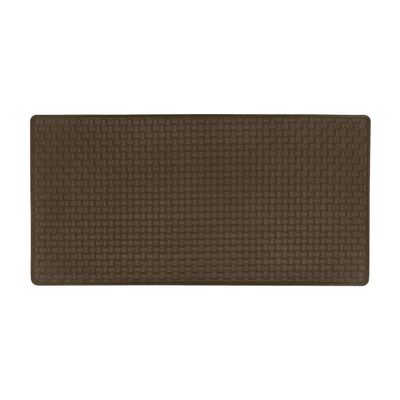 Achim Home Furnishings Woven-Embossed Faux-Leather Anti-Fatigue Mat - 20in x 39in - Espresso