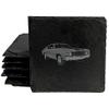 Classic Muscle on Your Table: Laser-Etched 1971 Chevelle Coasters - Square Slate - Set of 8 view 1