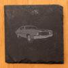 Classic Muscle on Your Table: Laser-Etched 1971 Chevelle Coasters - Square Slate - Set of 8 view 2