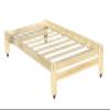 Pennsylvania Wooden Wheeled Platform Bed Solid Pine Wood Twin Size Bed with Casters Unfinished with Wooden Slats Mattress Support/No Box Spring Needed view 3