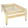 Pennsylvania Wooden Wheeled Platform Bed Solid Pine Wood Twin Size Bed with Casters Unfinished with Wooden Slats Mattress Support/No Box Spring Needed view 4