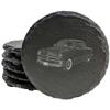 1950 Ford Club Coupe Coasters: Timeless Style for Your Drinks - Round Slate - Set of 4 view 1