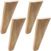 GFBHD Elegant Upholstery Furniture Legs 4 Pcs Wood Furniture Support Legs with Mounting Plate and Screws | Oval Oblique Cone Replacement Feet for Table Cabinet Sofa Bed Dining Table (Size : 12cm) view 1