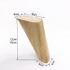GFBHD Elegant Upholstery Furniture Legs 4 Pcs Wood Furniture Support Legs with Mounting Plate and Screws | Oval Oblique Cone Replacement Feet for Table Cabinet Sofa Bed Dining Table (Size : 12cm) view 2