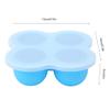 Alvinlite 4 Hole Portable Silicone Egg Bites Mold Rack Steamer for Reusable Pressure Cooker Accessories Blue view 2