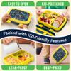 Bentgo Kids Prints Leak-Proof, 5-Compartment Bento-Style Kids Lunch Box - Ideal Portion Sizes for Ages 3-7, Durable, Drop-Proof, Dishwasher Safe, & PFAS & BPA-Free Materials (Space) view 4
