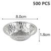 Hemoton 2.95 Inch Round Disposable Aluminum Tart Baking Pans Mini Pastry Mold for Individual Egg Tart Quiche and Dessert Baking view 2