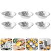 Hemoton 2.95 Inch Round Disposable Aluminum Tart Baking Pans Mini Pastry Mold for Individual Egg Tart Quiche and Dessert Baking view 3