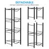 MOOACE 5 Gallon Water Jug Holder, 4 Tier Heavy Duty Water Cooler Jug Storage Rack, Detachable Water Dispenser Stand, Water Bottle Holder Organizer, Black view 4