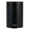 Garbage Bin for Kitchen Round Step Trash CanPedal Garbage Container Bin for Bathroom,Office and Kitchen,with Removable Inner WastebaskeMatte Black Garbage storage bucket Wastebasket Recycling Bin view 1