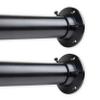 1.5" Adjustable 48-84 inch Room Divider Rod and Socket Set - Black view 2