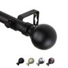 Evelyne 1" Single Curtain Rod 48-84 inch - Black view 2