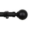 Evelyne 1" Single Curtain Rod 48-84 inch - Black view 3