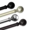 Evelyne 1" Single Curtain Rod 48-84 inch - Black view 4