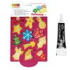 12 Christmas cookies cutter plate + Icing black pen view 2