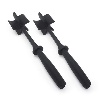2 PACK Webers Wonders Multi Functional Hamburger Meat Chopper - Heat Resistant Potato Masher Stick - Ground Beef Utensil - Avocado Spatula Smasher - Nylon Cookware for Salad Mixing