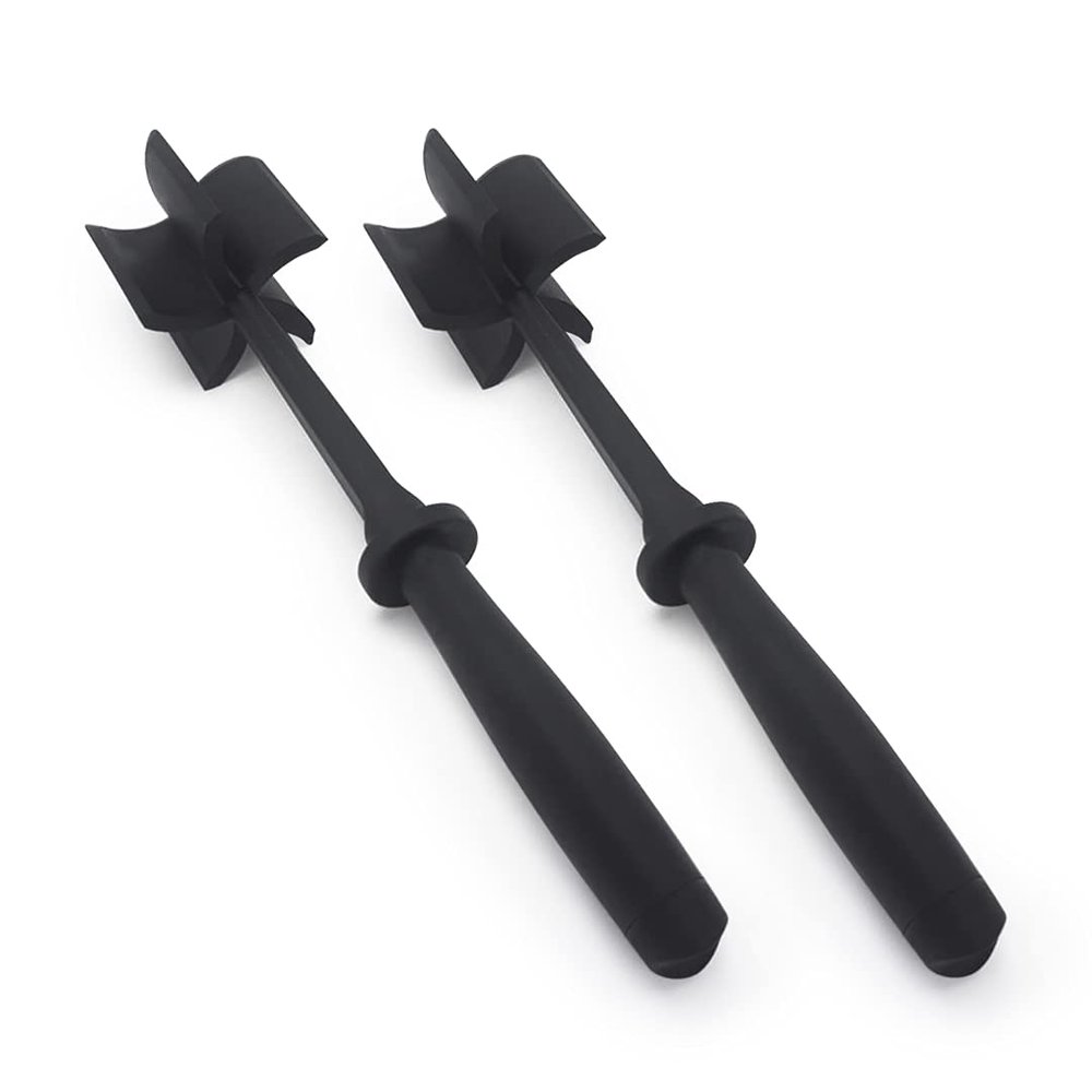 2 PACK Webers Wonders Multi Functional Hamburger Meat Chopper - Heat Resistant Potato Masher Stick - Ground Beef Utensil - Avocado Spatula Smasher - Nylon Cookware for Salad Mixing