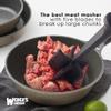 2 PACK Webers Wonders Multi Functional Hamburger Meat Chopper - Heat Resistant Potato Masher Stick - Ground Beef Utensil - Avocado Spatula Smasher - Nylon Cookware for Salad Mixing view 3