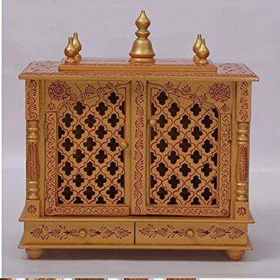 Jodhpur Handicrafts Wooden MDF Temple Size (LxBxH) (20x12x24) INCH