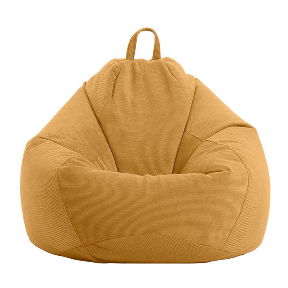 AMGJ Bean Bag Chair Cover Only(No Filler), Corduroy Fabric Lazy Sofa Cover for Organizing Children Plush Toys, for Adults, Kids, Teens,Khaki,80x90cm